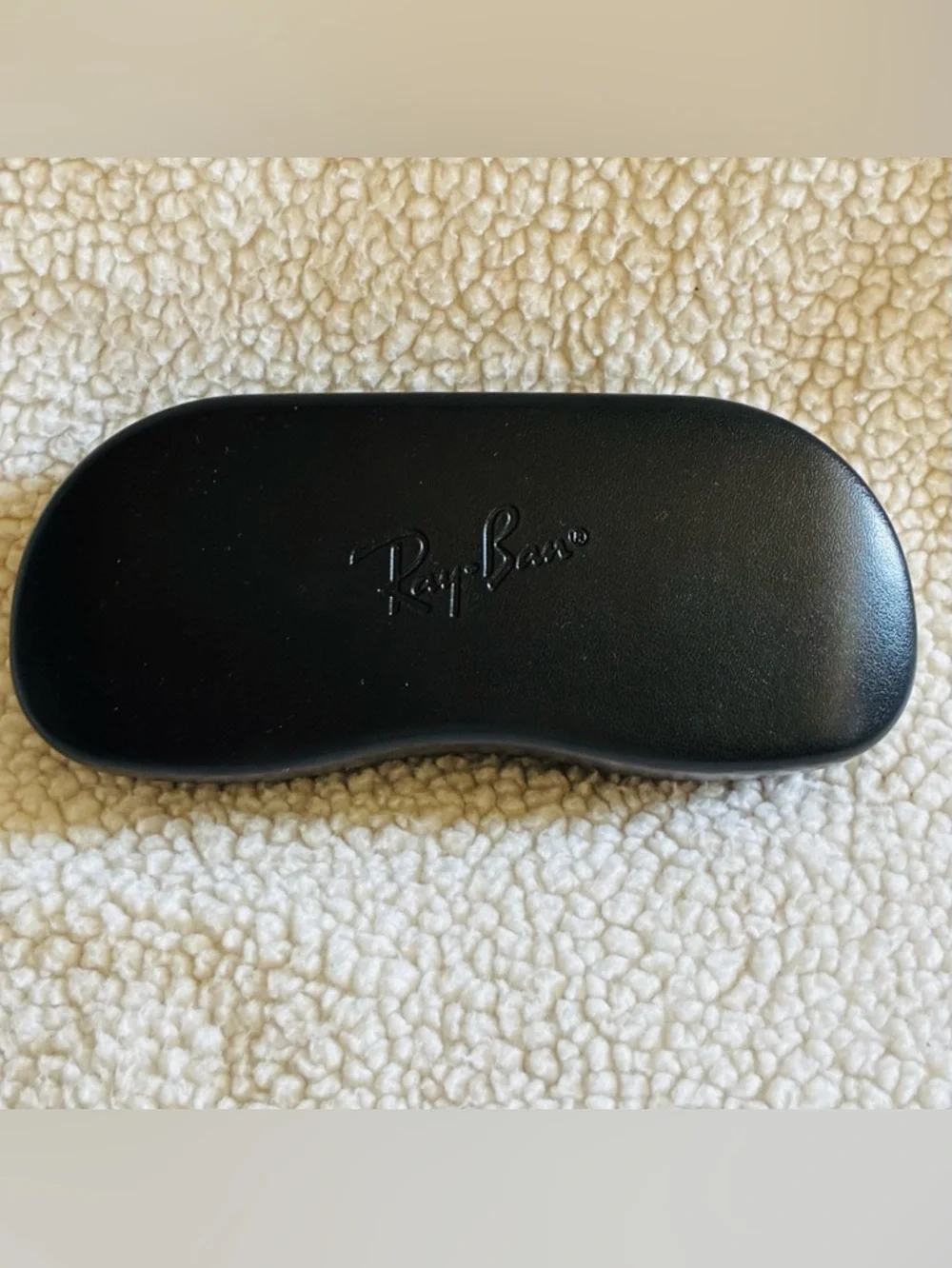 Coach and Ray-Ban Black Eye Glass Cases with Embossed Logos- Lot of 2
